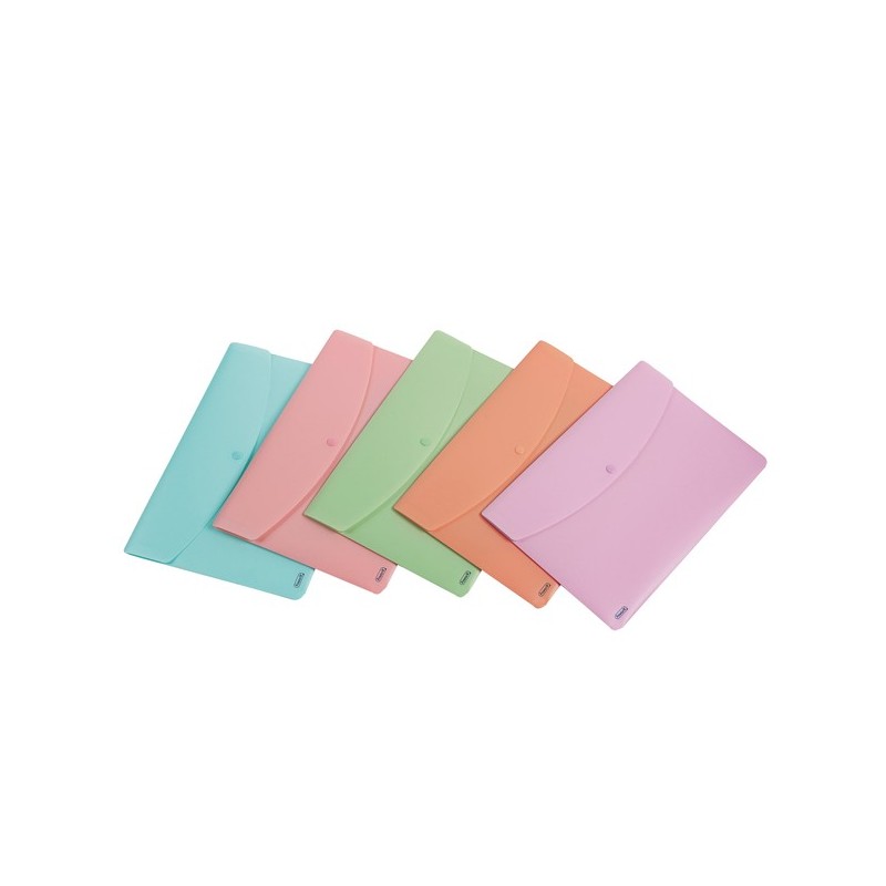 Buste con bottone Pastel PPL A4 colori assortiti Favorit