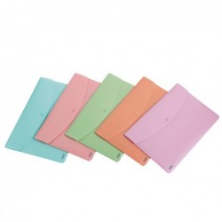 Buste con bottone Pastel PPL A4 colori assortiti Favorit