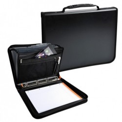 Conferenziere con meccaniscmo Exafolder PPL 4 anelli 30 mm nero Exacompata