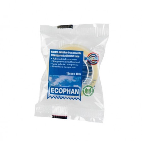 Nastro adesivo Ecophan in caramella 1,5 cm x 10 m trasparente Eurocel