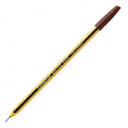 Penna a sfera Noris Stick punta 1,0mm marrone Staedtler conf. 10 pezzi