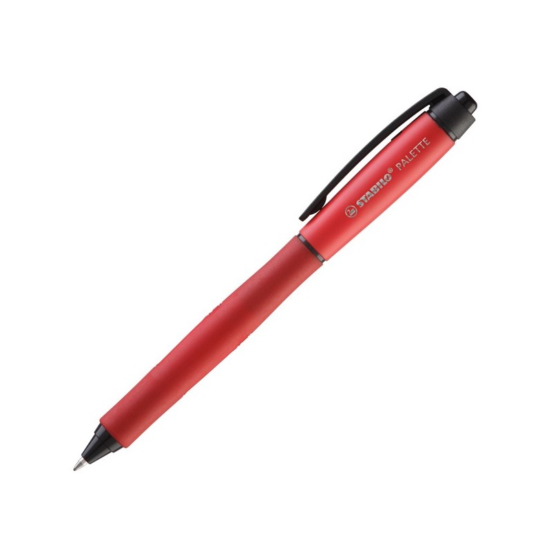Roller gel a sfera a scatto Palette rosso Stabilo