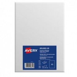 Etichette adesive in carta rimovibili 420 x 297 mm 1 et/fg 10 fogli bianco lucido Avery