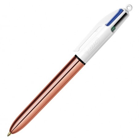 Penna a sfera a scatto 4 colori Rose 1,0 mm Bic® scatola 12 pezzi