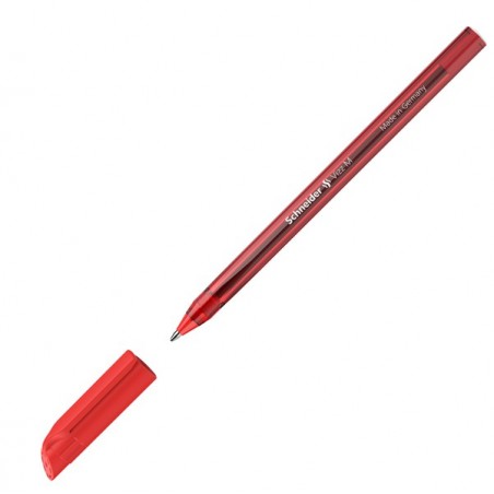 Penna a sfera Vizz con cappuccio punta media rosso Schneider