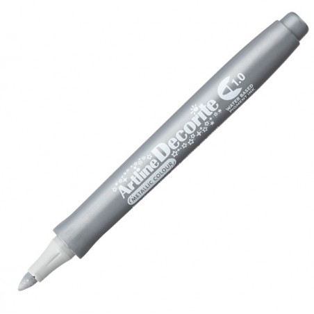 Marcatore Decorite punta tonda 1.0 mm argento Artline