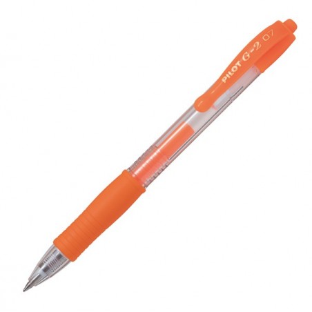 Roller gel a scatto G2 punta 0,7mm arancio neon Pilot