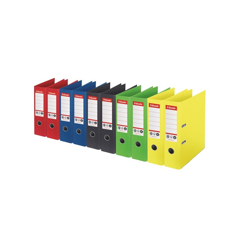 Registratore a leva CO2 neutral A4 dorso 75 mm colori assortiti Esselte