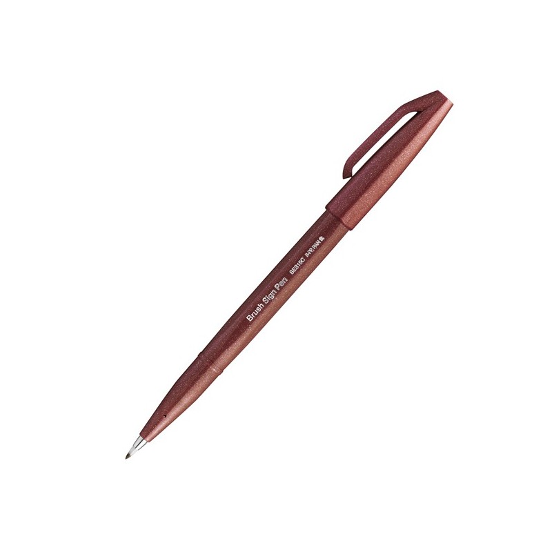 Pennarello Brush Sign Pen marrone Pentel