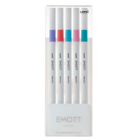 Fineliner Emott tratto 0.4 mm colori assortiti candy pop Uni Mitsubishi conf. 5 pezzi