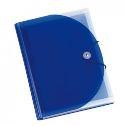 Portadocumenti Plastidea a soffietto 13 tasche PP A4 blu Iternet