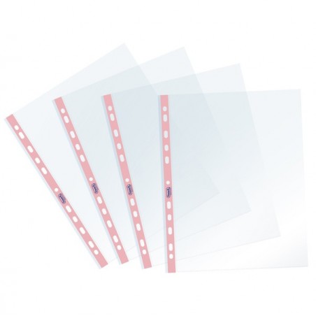 Buste forate Pastel c/ banda liscia 22 x 30 cm rosa Favorit conf. 25 pezzi