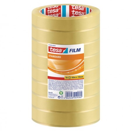 Nastro adesivo Tesafilm 66 m x 1,9 cm Tesa torre 8 pezzi