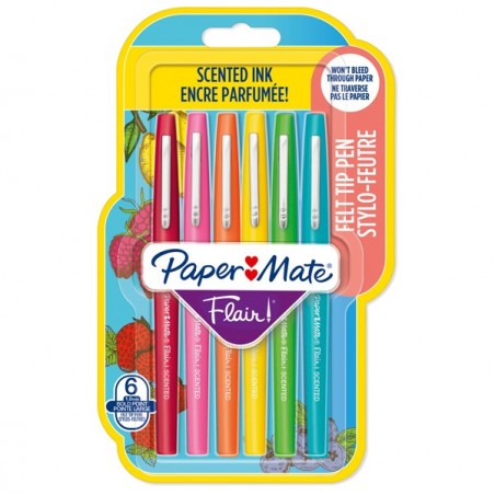 Pennarello Flair Nylon colori assortiti Scented Papermate conf. 6 pezzi