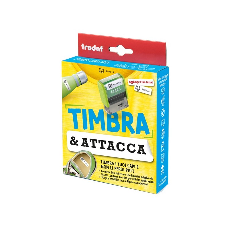 Kit Timbra&Attacca per stampa su tessuti/etichette Trodat