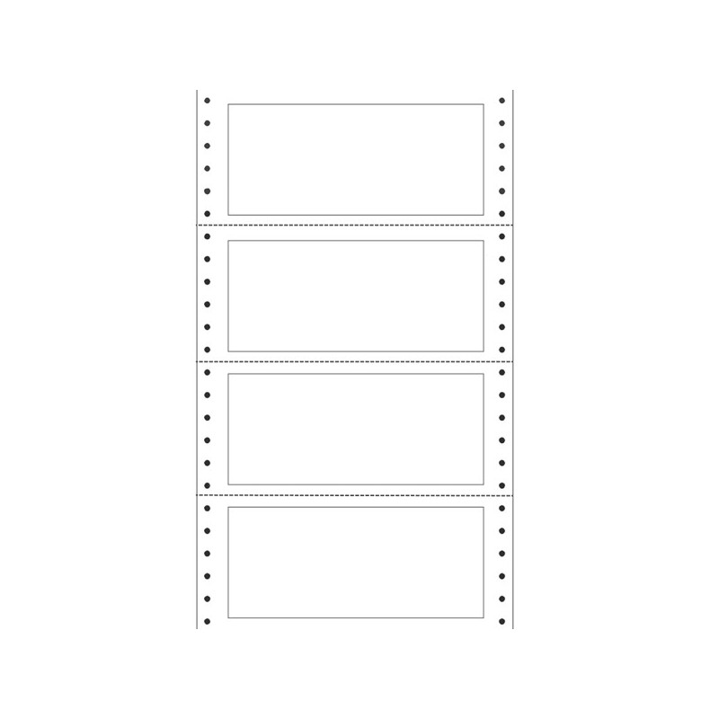 Etichette adesive a modulo continuo TT951 in carta corsia singola permanenti 140 x 60 mm 4 et/fg 100 fogli bianco Markin