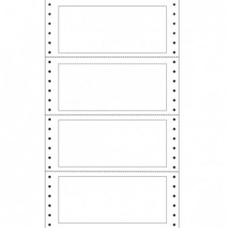 Etichette adesive a modulo continuo TT951 in carta corsia singola permanenti 140 x 60 mm 4 et/fg 100 fogli bianco Markin
