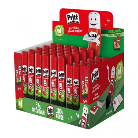 Colla stick 22 gr 43 gr Pritt display 54 pezzi