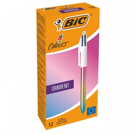 Penna sfera a scatto 4 colori Gradient 1.0 mm Bic conf. 12 pezzi
