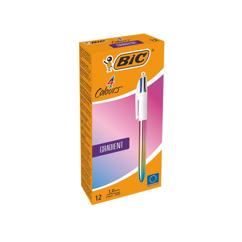 Penna sfera a scatto 4 colori Gradient 1.0 mm Bic conf. 12 pezzi
