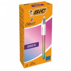 Penna sfera a scatto 4 colori Gradient 1.0 mm Bic conf. 12 pezzi