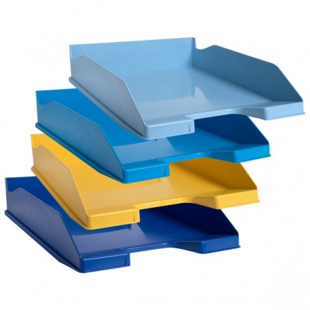 Set 4 vaschette portacorrispondenza Combo Midi Bee Blue colori assortiti Exacompta