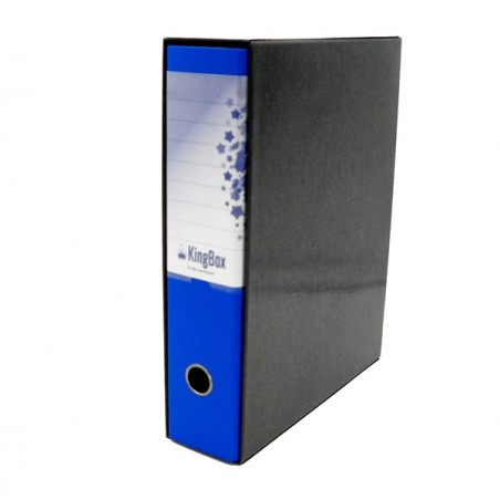 Registratore Kingbox dorso 8 cm protocollo 23x33 cm blu Starline