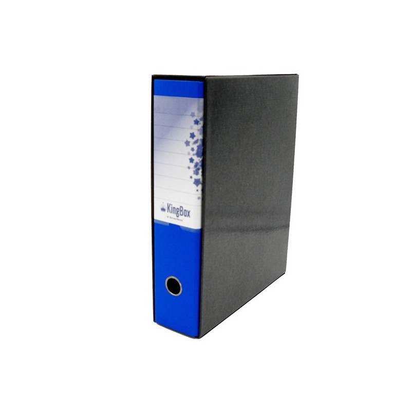 Registratore Kingbox dorso 8 cm protocollo 23x33 cm blu Starline