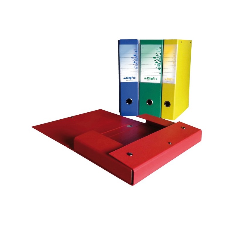 Scatola progetto KingPro con portaetichetta dorso 6 cm giallo Starline