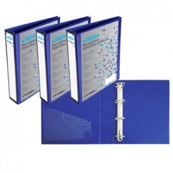 Raccoglitore personalizzabile KingShow 4 anelli a D 25 mm dorso 4 cm 22x30 cm blu Starline