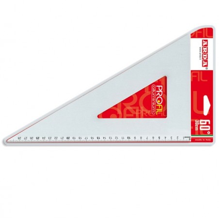 Squadra linea Profil alluminio 60gradi 30cm Arda