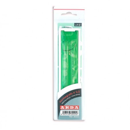 Normografo lettere e cifre Uni 7mm verde Arda