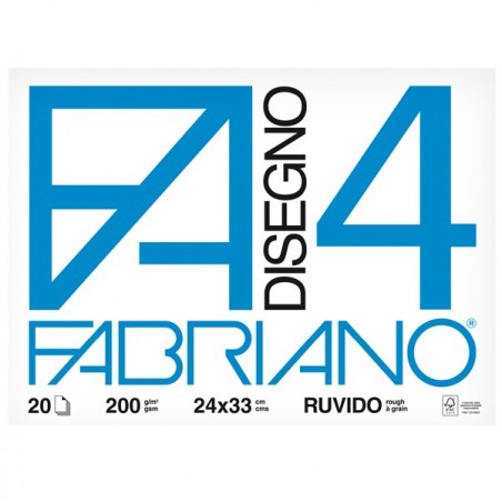 Album F4 24x33cm 200gr 20 fogli ruvido Fabriano