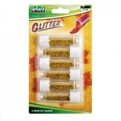 Porporina glitter 2gr oro Lebez conf. 6 tubi