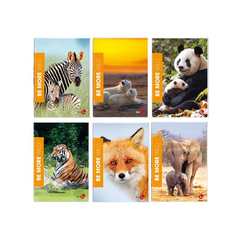 Maxiquaderno A4 36fg+2 100gr 4mm c/margine Wild Be More 2023 BM