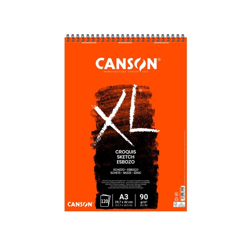 Album XL Croquis A3 90 gr 120 fogli Canson