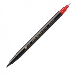 Pennarello doppia punta in fibra nero Pentel
