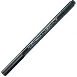 Pennarello Aqua Brush Duo punte 2/4 mm nero Lyra