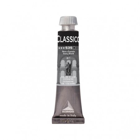 Colore a olio extrafine 20 ml nero d'avorio Maimeri