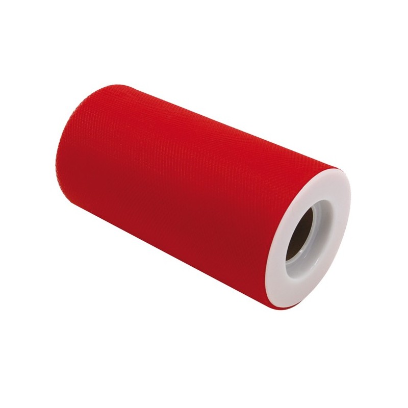 Tulle in rotolo rosso 12,5cmx25mt Big Party
