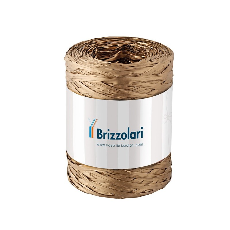 Nastro Rafia sintetica oro 33 5mmx200mt Brizzolari