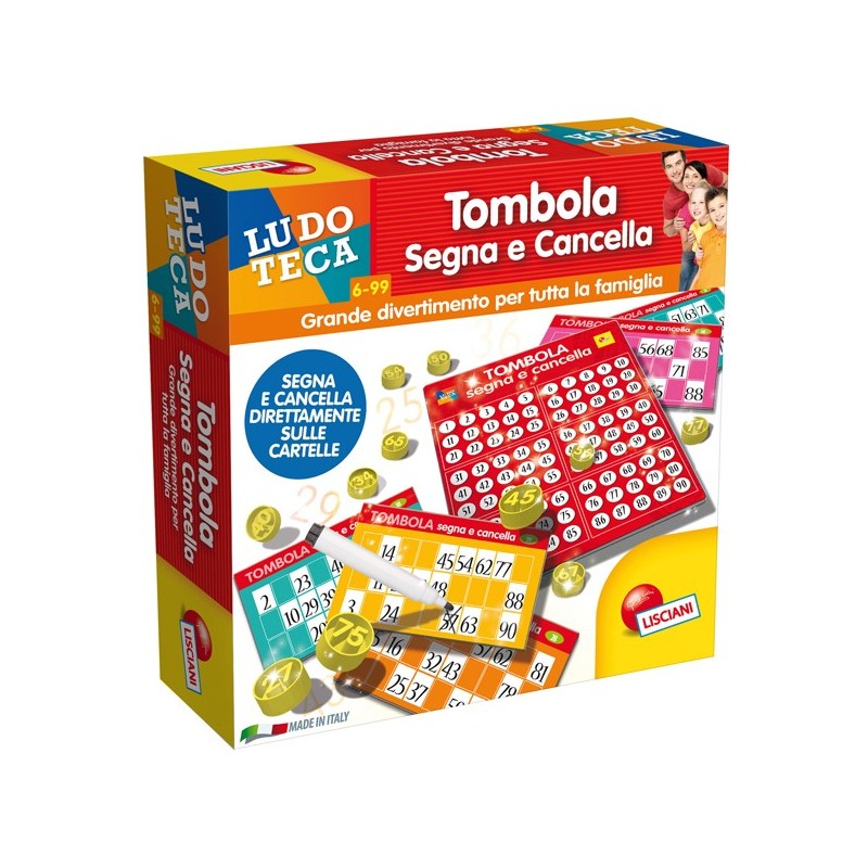 Ludoteca Tombola segna e cancella Lisciani
