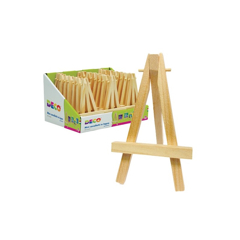 Mini cavalletto 7 x 12 cm legno Deco conf. 24 pezzi