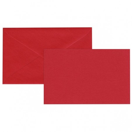 Biglietto natale neutro - con busta - 9 x 14 cm - rosso - Sadoch