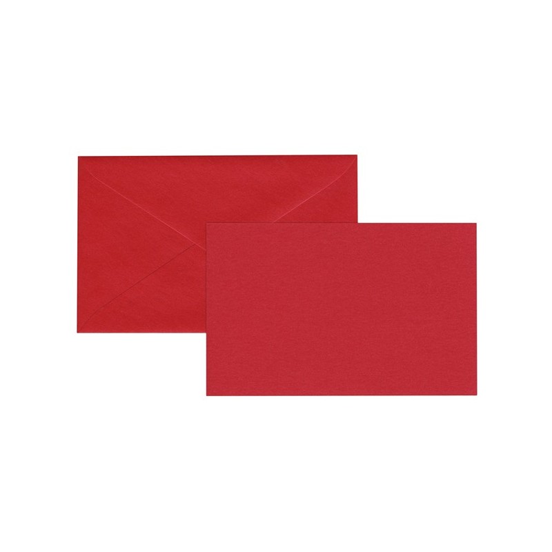 Biglietto natale neutro - con busta - 9 x 14 cm - rosso - Sadoch