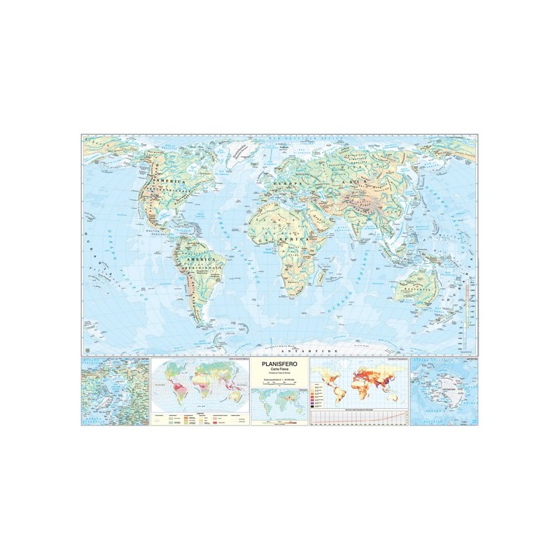 Carta geografica Mondo scolastica murale Belletti