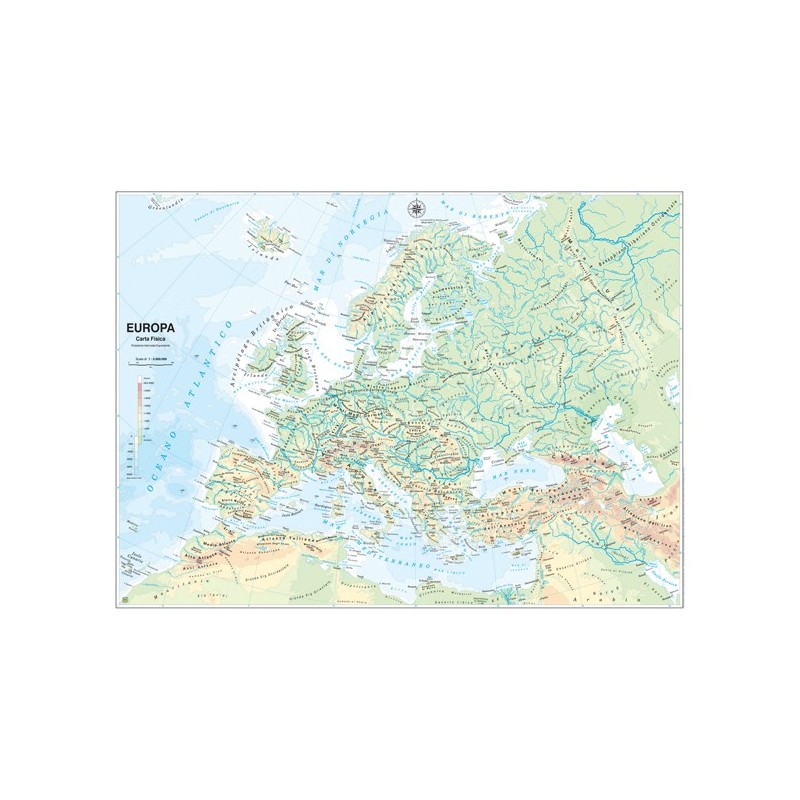 Carta geografica Europa scolastica murale Belletti