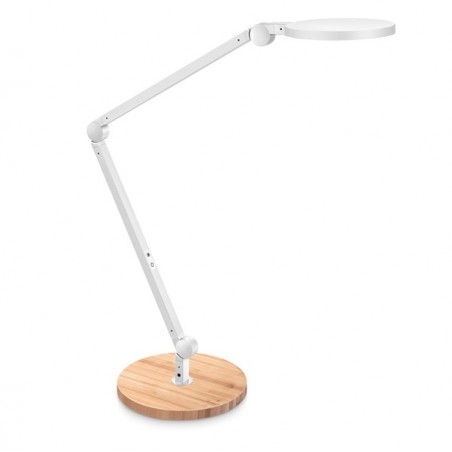 Lampada Giant a led con base in legno bianco Cep