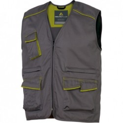 Gilet da lavoro Panostyle® M6GIL - sargia/poliestere/cotone - taglia L - grigio/verde - Deltaplus