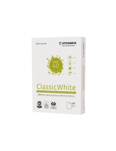 CARTA STEINBEIS CLASSIC WHITE A3 80gr 500fg 100 riciclata